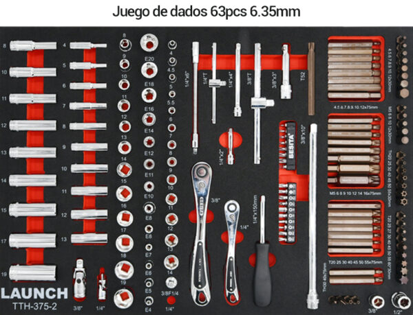 Caja de herramientas mecánicas de 375 piezas - Imagen 3