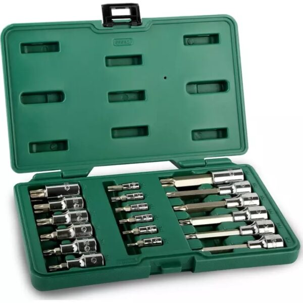 09052 Jgo. Dados torx 18pcs 1/2 Y 1/4 SATA