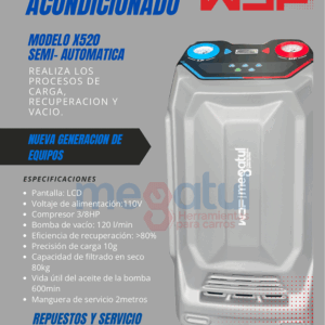 Máquina recicladora de aire acondicionado semi automática WOF Modelo X520