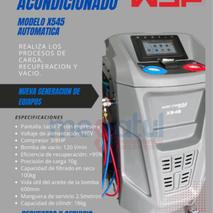 Máquina recicladora de aire acondicionado automática WOF Modelo X545