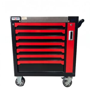 GABINETE 7 CAJONES-BANDEJA ACERO INOXIDABLE CON RUEDAS MG JS30048
