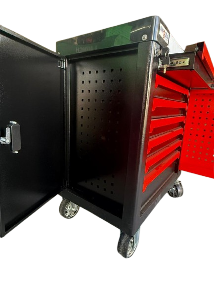 GABINETE 7 CAJONES-BANDEJA ACERO INOXIDABLE CON RUEDAS MG JS30048 - Imagen 4