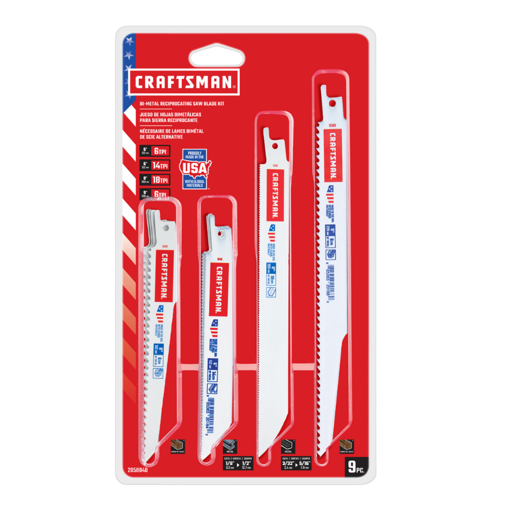 2058840: JGO. HOJAS SIERRA 9PZ 6,14,18 METAL, MADERA CRAFTSMAN 2058840 - Imagen 2
